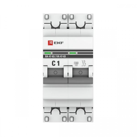 Выключатель автоматический модульный 2п C 1А 4.5кА ВА 47-63 PROxima EKF mcb4763-2-01C-pro Выключатель автоматический модульный 2п C 1А 4.5кА ВА 47-63 PROxima EKF mcb4763-2-01C-pro