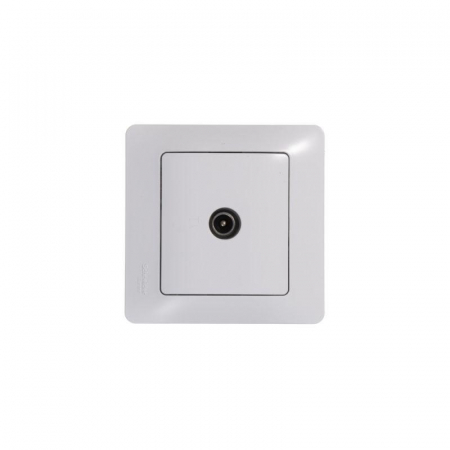 Розетка телевизионная проходная TV 1-м СП Glossa 4дБ механизм бел. SE GSL000192