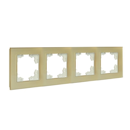 Рамка 4-м Афина стеклянная зол. UNIVersal 2293