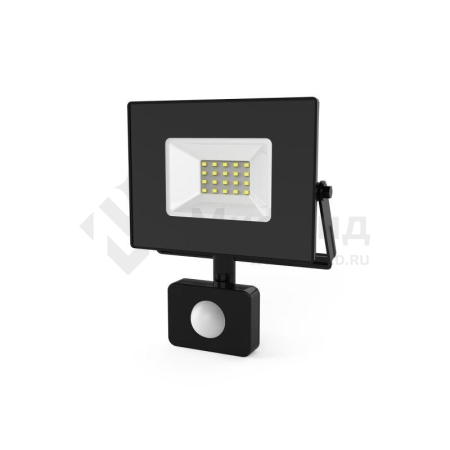 Прожектор светодиодный Elementary-S 30Вт 6500К IP65 2850лм 175-265В ДО с датчиком движения черн. GAUSS 628511330