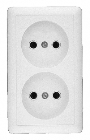 Розетка 2-м ОП Хит 16А IP20 250В без заземл. без защ. шторок бел. SE RA16-237-B Розетка 2-м ОП Хит 16А IP20 250В без заземл. без защ. шторок бел. SE RA16-237-B