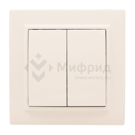 Выключатель 2-кл. СП Минск 10А IP20 беж. EKF ERV10-023-20
