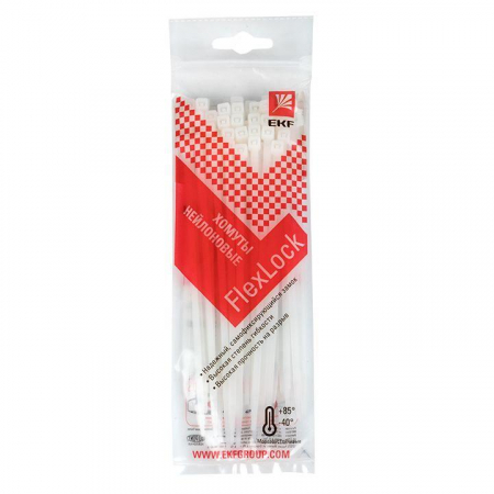 Хомут P6.6 3.6х150 FlexLock стандартный бел. (уп.100шт) PROxima EKF plc-fl-ctsw-3.6x150 Хомут P6.6 3.6х150 FlexLock стандартный бел. (уп.100шт) PROxima EKF plc-fl-ctsw-3.6x150