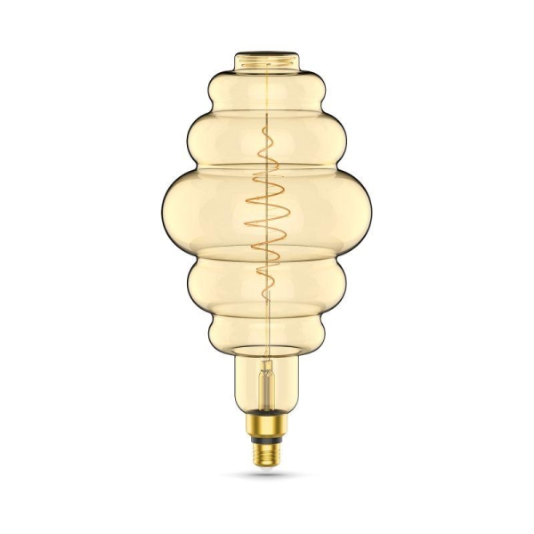 Лампа светодиодная филаментная Black Filament 8.5Вт Honeycomb золотая 2000К тепл. бел. E27 660лм GAUSS 161802105 Лампа светодиодная филаментная Black Filament 8.5Вт Honeycomb золотая 2000К тепл. бел. E27 660лм GAUSS 161802105