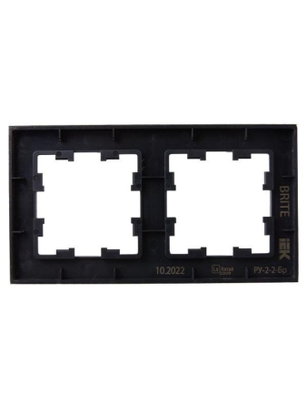 Рамка 2-м BRITE РУ-2-2-Бр стекло черн. матов. IEK BR-M22-G-31-K02 Рамка 2-м BRITE РУ-2-2-Бр стекло черн. матов. IEK BR-M22-G-31-K02