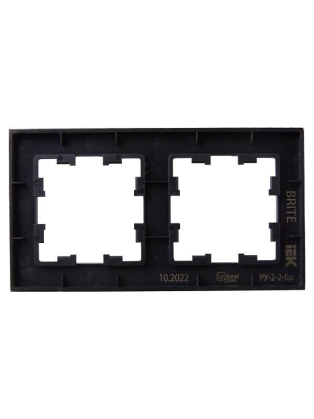 Рамка 2-м BRITE РУ-2-2-Бр стекло черн. матов. IEK BR-M22-G-31-K02 Рамка 2-м BRITE РУ-2-2-Бр стекло черн. матов. IEK BR-M22-G-31-K02