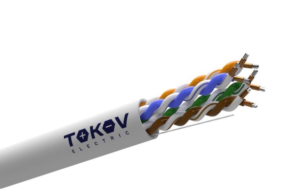 Кабель витая пара U/UTP 4х2х24 AWG кат.5E ССA PVC TOKOV Light (м) TOKOV ELECTRIC TKL-C06-U42CCA-5E-305-PVC