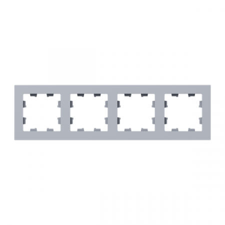 Рамка 4-м Эпика пластик алюм. EKF UP1-FPA-04 Рамка 4-м Эпика пластик алюм. EKF UP1-FPA-04