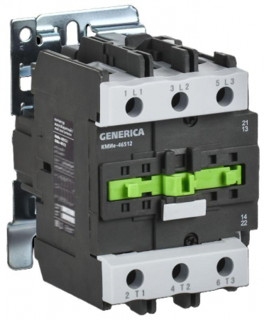Контактор КМИе-46512 65А 230В/АС3 1НО 1НЗ GENERICA KKME41-065-230-11 Контактор КМИе-46512 65А 230В/АС3 1НО 1НЗ GENERICA KKME41-065-230-11