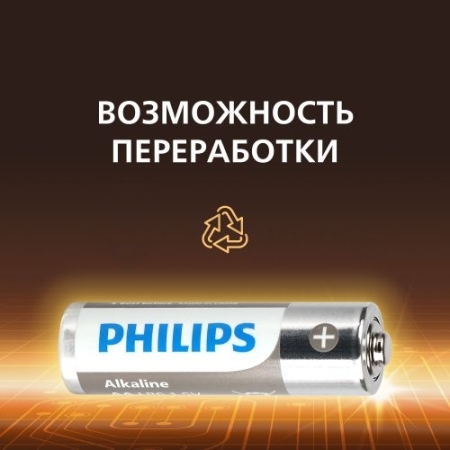 Элемент питания алкалиновый AA/LR6 1.5В Entry отрывной набор (блист.12шт) LR6A12S/51 Philips Б0064636