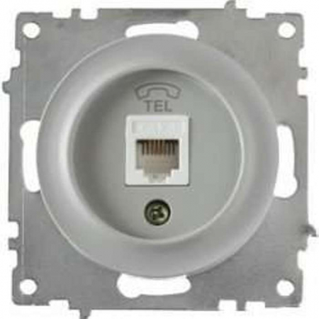 Розетка телефонная 1-м СП Florence RJ11 механизм сер. (1E20601302) OneKeyElectro 2172838 Розетка телефонная 1-м СП Florence RJ11 механизм сер. (1E20601302) OneKeyElectro 2172838