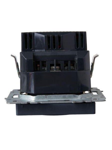 Розетка BRITE РЮш10-1-БрМ 16А с USB A+A 2.1А с заземл. защ. шторки механизм маренго IEK BR-R14-16-U21-D21-K35