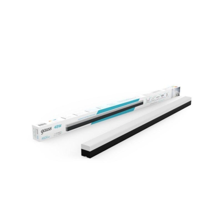 Светильник светодиодный Shop Lighting 48Вт 4000К IP40 4600лм 1180х70х55мм ДПО подвесной линейный матов. рассеив. GAUSS 883625248 Светильник светодиодный Shop Lighting 48Вт 4000К IP40 4600лм 1180х70х55мм ДПО подвесной линейный матов. рассеив. GAUSS 883625248