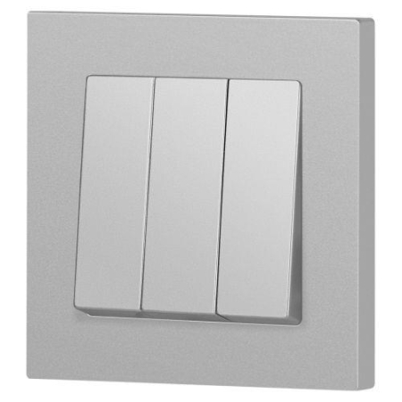 Выключатель 3-кл. СП Accent 6-106-03 10А IP20 250В AL/CU алюм. Intro Б0063536