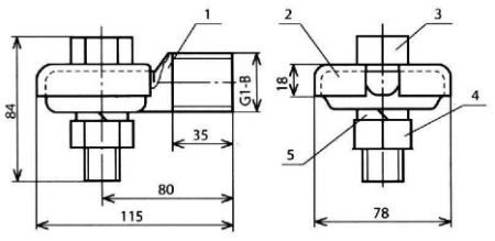 Деталь сочленения фиксаторных изоляторов КС-128