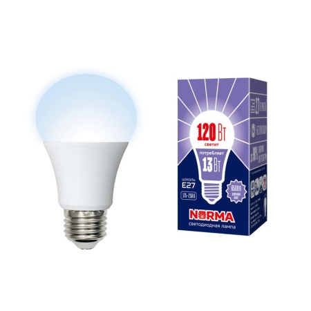 Лампа светодиодная LED-A60-13W/DW/E27/FR/NR Norma 13Вт матовая E27 (упак. картон) Volpe UL-00004022 Лампа светодиодная LED-A60-13W/DW/E27/FR/NR Norma 13Вт матовая E27 (упак. картон) Volpe UL-00004022