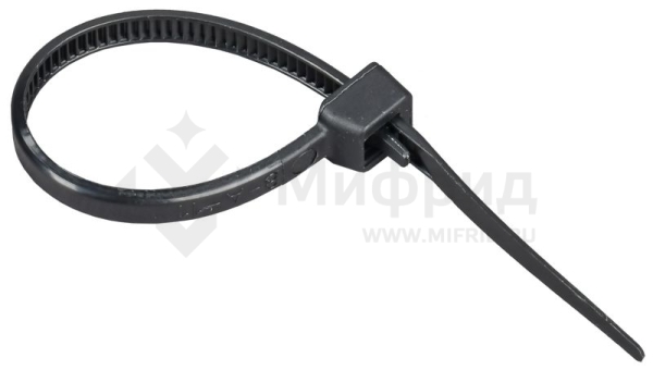 Хомут 3.6х100мм P6.6 съемный черн. (уп.100шт) IEK UHH13-D036-100-100-K02