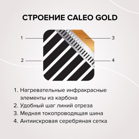Комплект "Теплый пол" (пленка) GOLD 170Вт/кв.м 1кв.м CALEO КА000000763