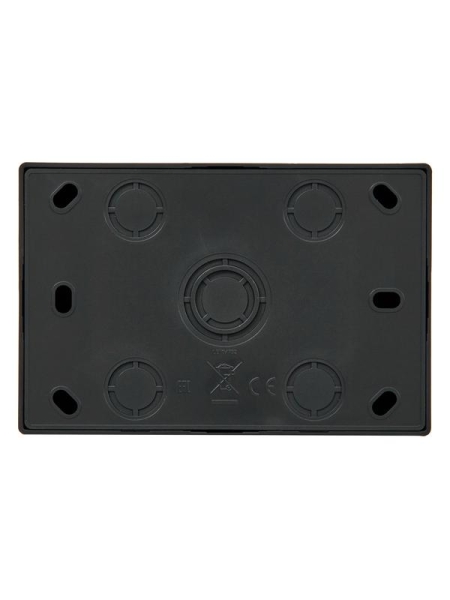 Розетка 2-мест. без заземл. LETO закрытый корпус ПБТ черн. бархат LEZARD 752-4200-128B