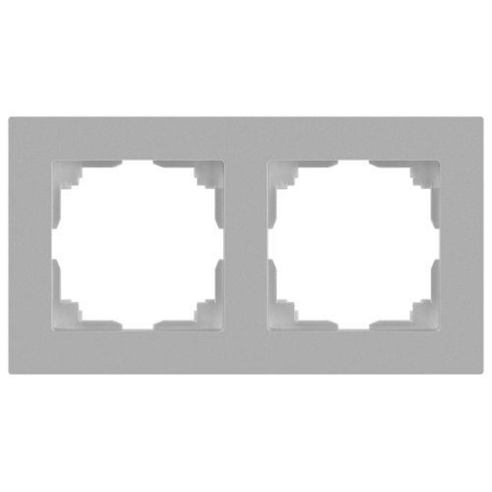 Рамка 2-м СП Accent 6-502-03 алюм. Intro Б0063755 Рамка 2-м СП Accent 6-502-03 алюм. Intro Б0063755