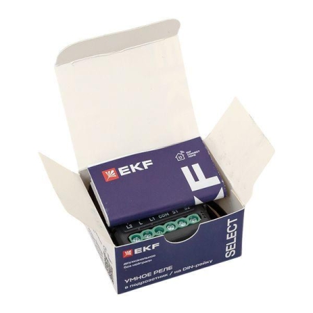 Реле умное в подрозетник 2-канальное Zigbee Connect Select без нейтрали EKF ssh-2g-zb-nn