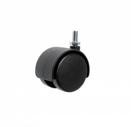 Колесо мебельное поворотное резьба М8 d40 без тормоза пластик черн. (уп.1шт) Tech-Krep/Zitar 151196