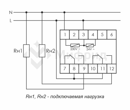 Реле времени PCU-510 2х8А 230В 2перекл. IP20 многофункц. монтаж на DIN-рейке F&F EA02.001.009