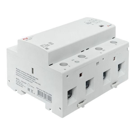 Контактор модульный КМ 100А 2NO+2NC 230В AC (6 мод.) AVERES EKF km-av-6-100-22-230V Контактор модульный КМ 100А 2NO+2NC 230В AC (6 мод.) AVERES EKF km-av-6-100-22-230V