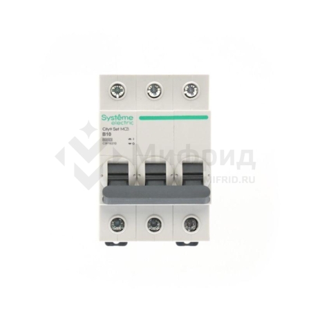 Выключатель автоматический 3п City9 Set (АВ) B 10А 6кА 400В SE C9F16310