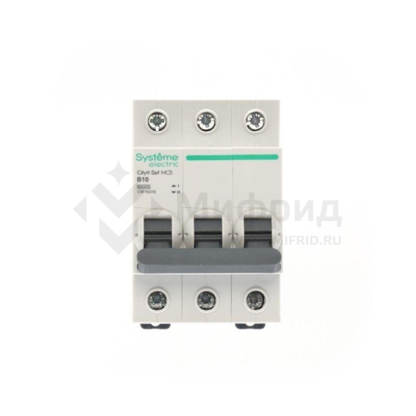 Выключатель автоматический 3п City9 Set (АВ) B 10А 6кА 400В SE C9F16310