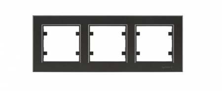 Рамка 3-м Karea горизонт. дым. металлик Makel 56050703 Рамка 3-м Karea горизонт. дым. металлик Makel 56050703