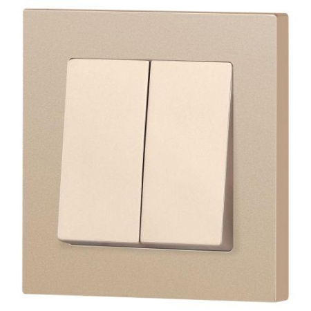 Переключатель 2-кл. СП Accent 6-107-04 10А IP20 250В AL/CU шампань Intro Б0063562