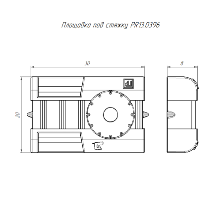 Площадка под стяжку для прямого монтажа сер. (уп.100шт) Промрукав PR13.0396 Площадка под стяжку для прямого монтажа сер. (уп.100шт) Промрукав PR13.0396