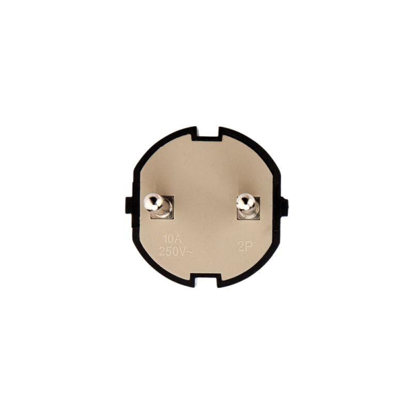 Вилка прямая 6А без заземл. черн. Rexant 11-8934