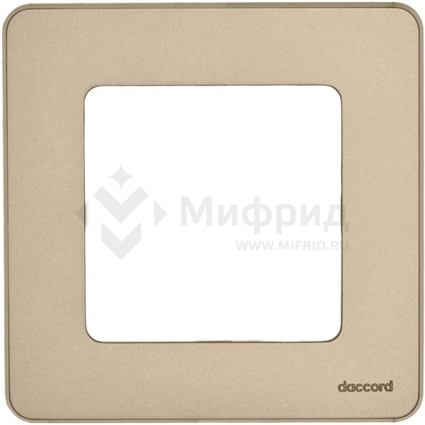 Рамка 1-м СП Inspiria IP20 шампань IEK 673938