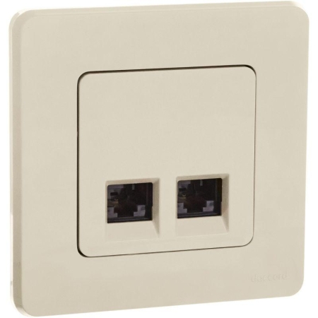 Розетка компьютерная 2-м Inspiria RJ45 кат.5E UTP сл. кость IEK 673836 Розетка компьютерная 2-м Inspiria RJ45 кат.5E UTP сл. кость IEK 673836