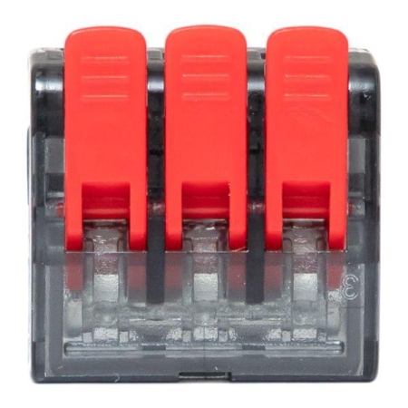 Клемма строительно-монтажная СМК 221-613 3-проводная 0.5-4.0(6)кв.мм с рычагом (уп.40шт) PROxima EKF plc-smk-221-613