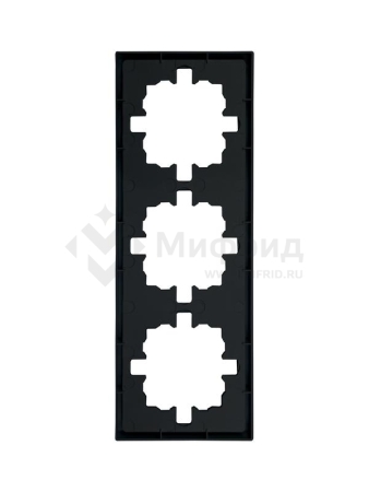 Рамка 3-м ZIMA горизонт. черн. бархат LEZARD 704-4200-148