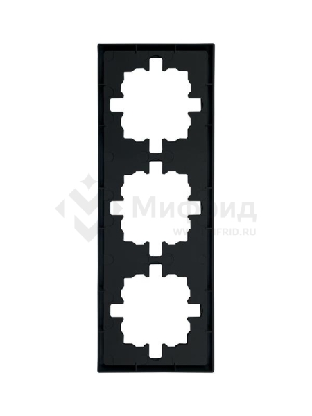 Рамка 3-м ZIMA горизонт. черн. бархат LEZARD 704-4200-148
