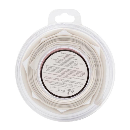 Трубка термоусаживаемая 6.0/3.0мм бел. ролик 2.44м Rexant 29-0031