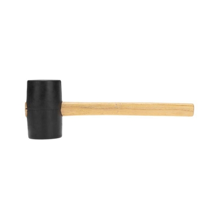 Киянка 680г деревянная рукоятка резинов. черн. Kranz KR-12-8144 Киянка 680г деревянная рукоятка резинов. черн. Kranz KR-12-8144