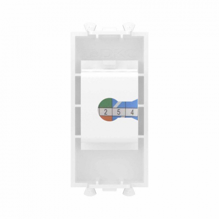 Розетка телефонная 1мод. Avanti "Белое облако" RJ12 без шторок модульная механизм DKC 4400611 Розетка телефонная 1мод. Avanti "Белое облако" RJ12 без шторок модульная механизм DKC 4400611