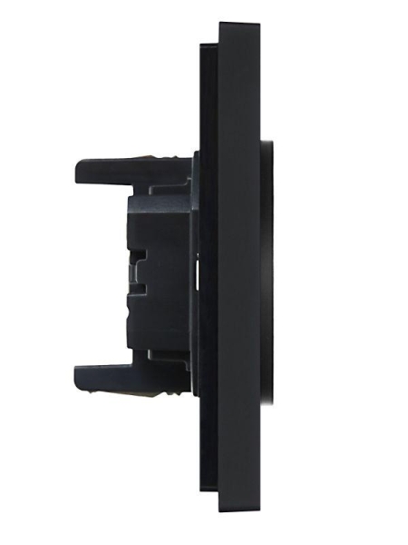 Розетка 2-м СП FORTE&PIANO FP126 10А без заземл. без защ. шторок безвинт. крепл. черн. IEK FP-R20-10-1-K02