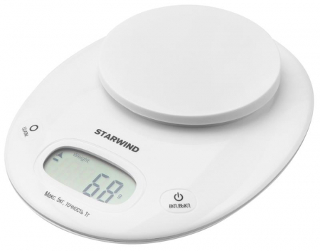 Весы кухонные электронные SSK4171 макс.вес:5кг бел. STARWIND 1092286