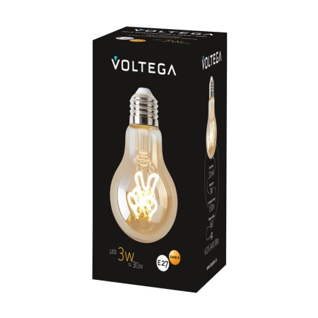 Лампа светодиодная филаментная Loft 271 A60 3Вт 2400К E27 Voltega 8584 Лампа светодиодная филаментная Loft 271 A60 3Вт 2400К E27 Voltega 8584