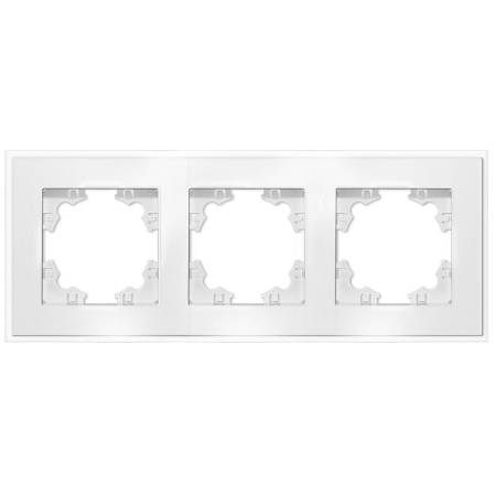 Рамка 3-м Афина стеклянная бел. UNIVersal 2244 Рамка 3-м Афина стеклянная бел. UNIVersal 2244