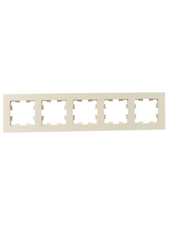 Рамка 5-м BRITE РУ-5-Бр беж. рифленый IEK BR-M52-51-K10