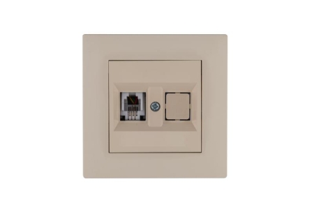 Розетка компьютерная CAT 5+гнездо Karea RIZZ крем Makel 88010035 Розетка компьютерная CAT 5+гнездо Karea RIZZ крем Makel 88010035