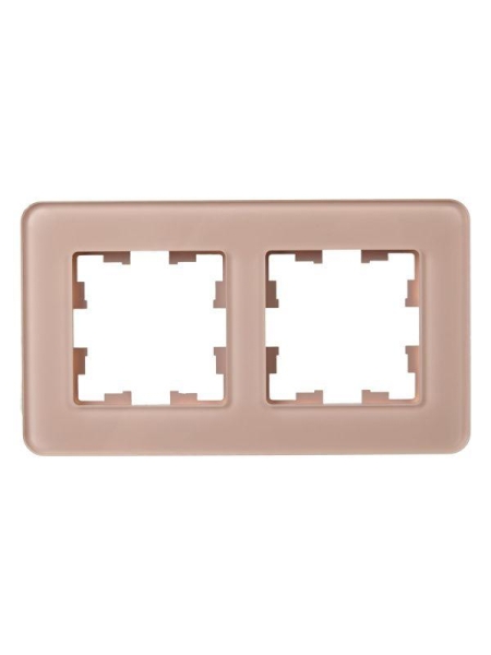 Рамка 2-м BRITE РУ-2-2-Бр стекло дым. RE IEK BR-M22-G-41-K97