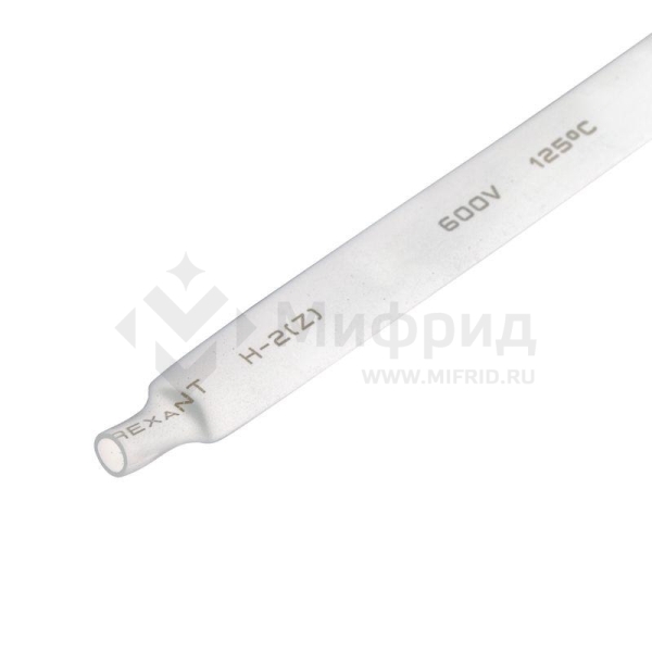 Трубка термоусадочная ТУТ нг 8.0/4.0 бел. 1м REXANT 20-8001